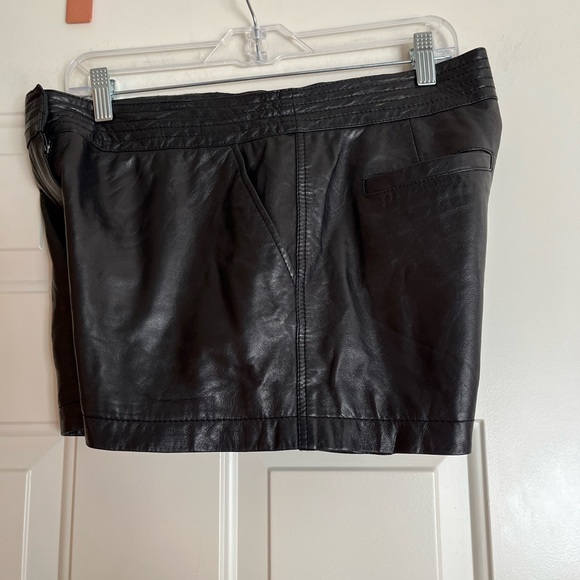 Women’s Trouve’ black 100% leather and fully lined shorts. Buttery soft. Size 10 - Picture 3 of 14